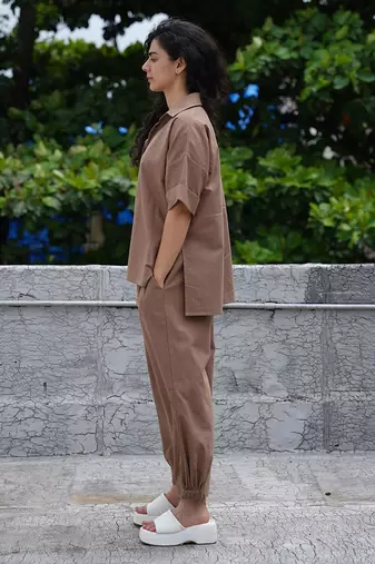Brown cotton co ord set