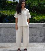 White cotton co ord set