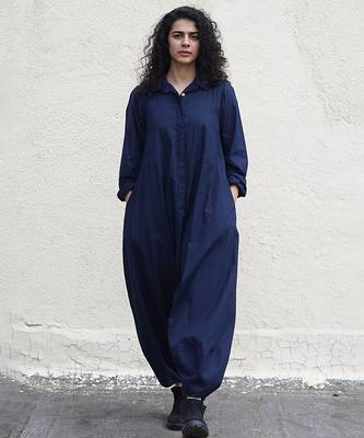 Blue cotton Jumpsuit 1