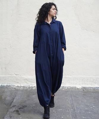 Blue cotton Jumpsuit 4