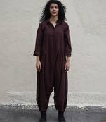 Brown cotton Jumpsuit