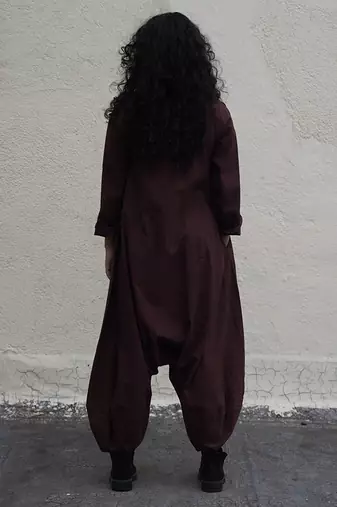 Brown cotton Jumpsuit