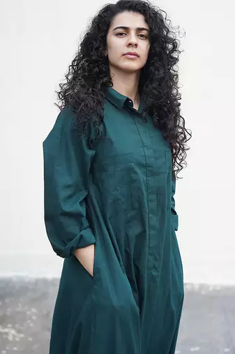 Green cotton Jumpsuit
