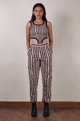 Pink printed cotton co ord set