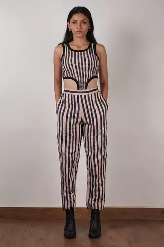 Pink printed cotton co ord set