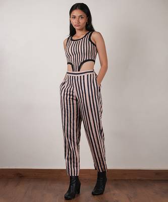 Pink printed cotton co ord set 3
