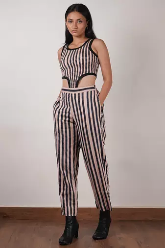 Pink printed cotton co ord set