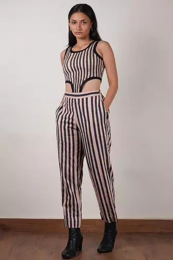 Pink printed cotton co ord set