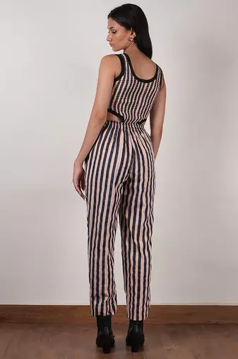 Pink printed cotton co ord set with jacket
