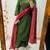 green embroidered cotton kurta pant with dupatta
