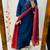 blue embroidered cotton kurta pant with dupatta