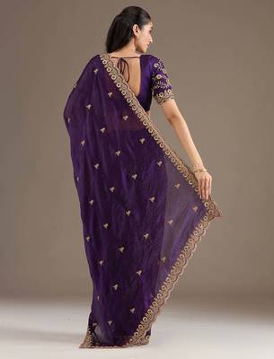 Premium fendi satin with heavy embroidery & double sequence work 7