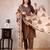 brown printed cotton kurta pant with dupatta