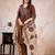 brown printed cotton kurta pant with dupatta