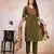 green printed cotton kurta pant with dupatta