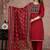 red printed cotton kurta pant with dupatta