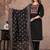 black printed cotton kurta pant with dupatta