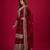 Maroon Chinnon Silk Embroidery Work Sharara Set