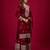 Maroon Chinnon Silk Embroidery Work Sharara Set