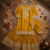 Yellow Chinnon Silk Embroidery Work Sharara Set