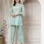 cotton sea green abstract print a-line co-ord set