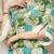 cotton green abstract print co-ord set