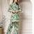 cotton green abstract print co-ord set
