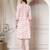 cotton pink abstract print co-ord set