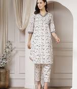 cotton black abstract print co-ord set