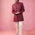 mens wedding indo western embroidered coat pyjama set  jute fabric  ceremonial ethnic wear