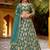 green embroidered georgette lehenga set choli with dupatta
