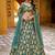 green embroidered georgette lehenga set choli with dupatta