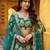 green embroidered georgette lehenga set choli with dupatta