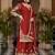 Red Zari Embroidered Chinon Festive Wear Palazzo Suit
