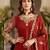 Red Zari Embroidered Chinon Festive Wear Palazzo Suit