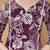 cotton purple floral print straight kurta with trouser