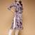 cotton purple floral print straight kurta with trouser