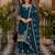 Blue Zari Embroidered Chinon Palazzo Suit