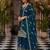 Blue Zari Embroidered Chinon Palazzo Suit