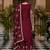 Maroon Embroidered Chinon Palazzo Suit