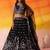 BLACK Net Sequins Thread & Embroidery Lehenga Choli With Dupatta
