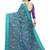 Cotton blend digital print floral pattern tassels saree