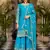 Sky Blue Embroidered Chinon Palazzo Suit