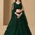 Green Georgette With sequin and thread work Lehenga set with choli and dupatta