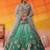Green Tissue Sequins embroidery Lehenga Choli With Dupatta