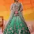Green Tissue Sequins embroidery Lehenga Choli With Dupatta