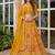 yellow sequins georgette lehenga set choli with dupatta