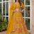 yellow sequins georgette lehenga set choli with dupatta