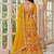 yellow sequins georgette lehenga set choli with dupatta