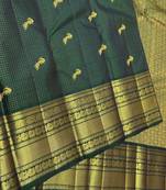 Green color art silk blend sarees with blouse